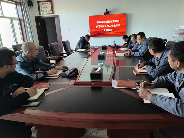 額鹽公司開展部門、車間負(fù)責(zé)人安全知識專題培訓(xùn)